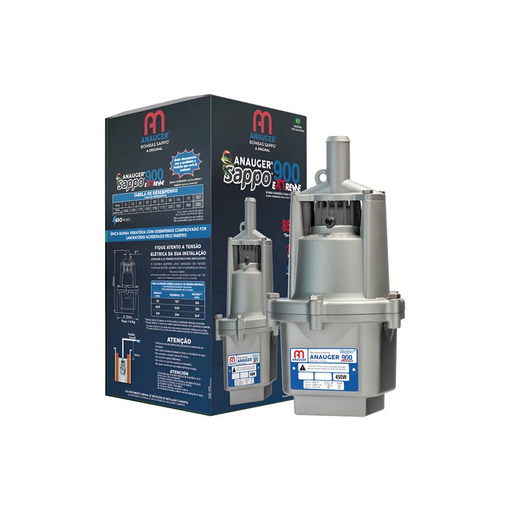 Bomba De Água Anauger 900 Submersa Sapo 220v 450w Prateado 220v