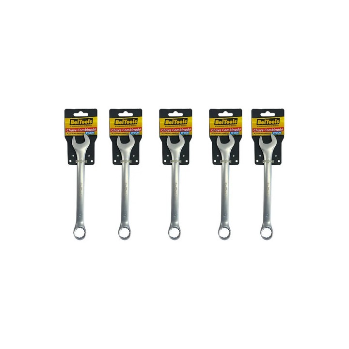 Kit C/5 Chaves Combinada 19mm Beltools-aço Cromo Vanadio