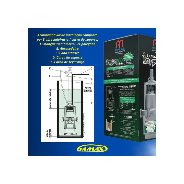 Bomba Anauger Sappo 800 Extreme 380w 220v Monofásica Prateado 220v