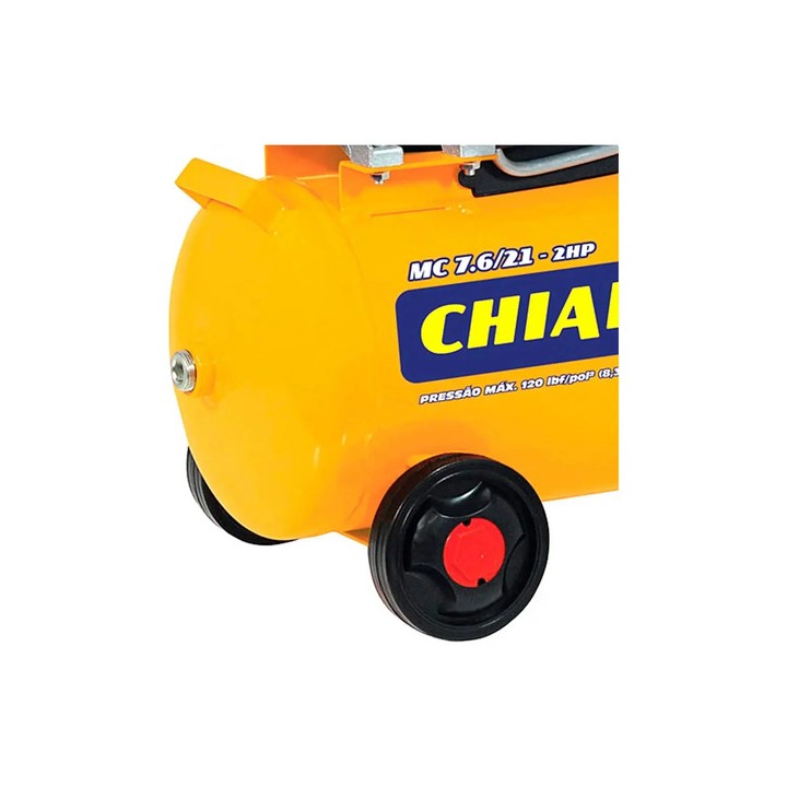 Compressor De Ar Chiaperini Mc 7.6/21-2hp 21l Portátil 23kg Laranja 220v Monofásica