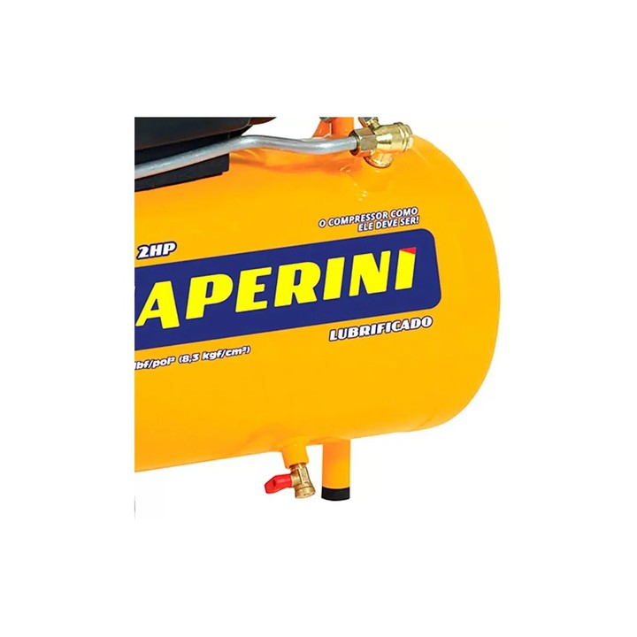 Compressor De Ar Chiaperini Mc 7.6/21-2hp 21l Portátil 23kg Laranja 220v Monofásica