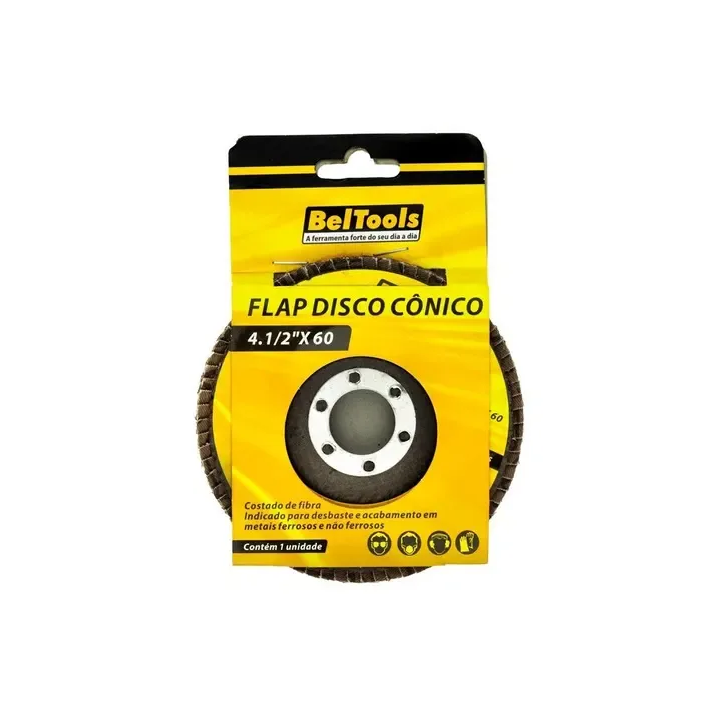 Disco De Desbaste Flap Cônico 4.1/2 X 60 - Beltools