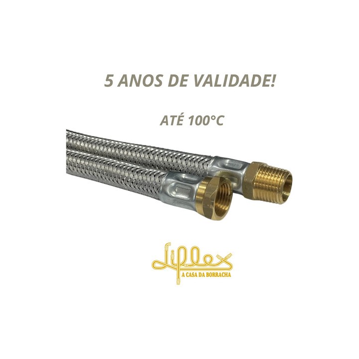 80 Centimetros Mangueira Gás Capa Trançada Arame Galvanizado
