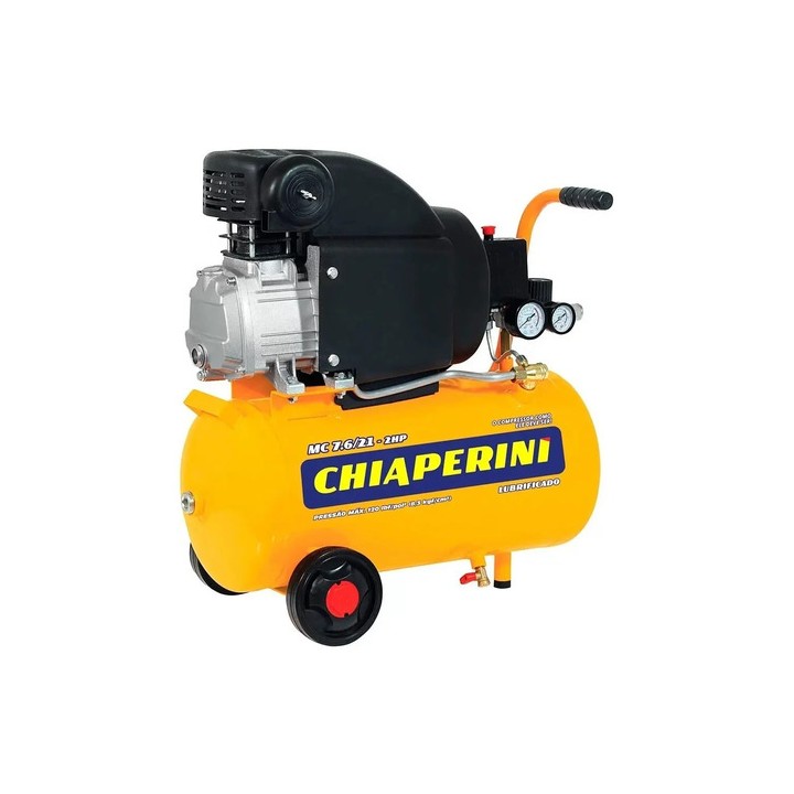 Motocompressor 2hp 21l Chiaperini Mc 7.6/21 Laranja 220v Monofásica