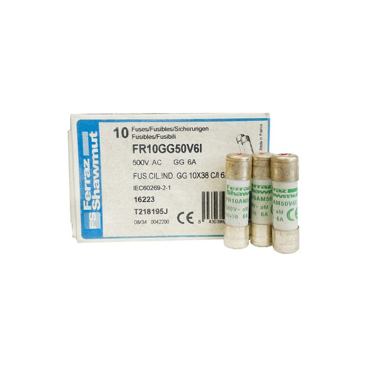 Unidade De Fusível Ferraz Shawmut Fr10am50v6i 500v 6a