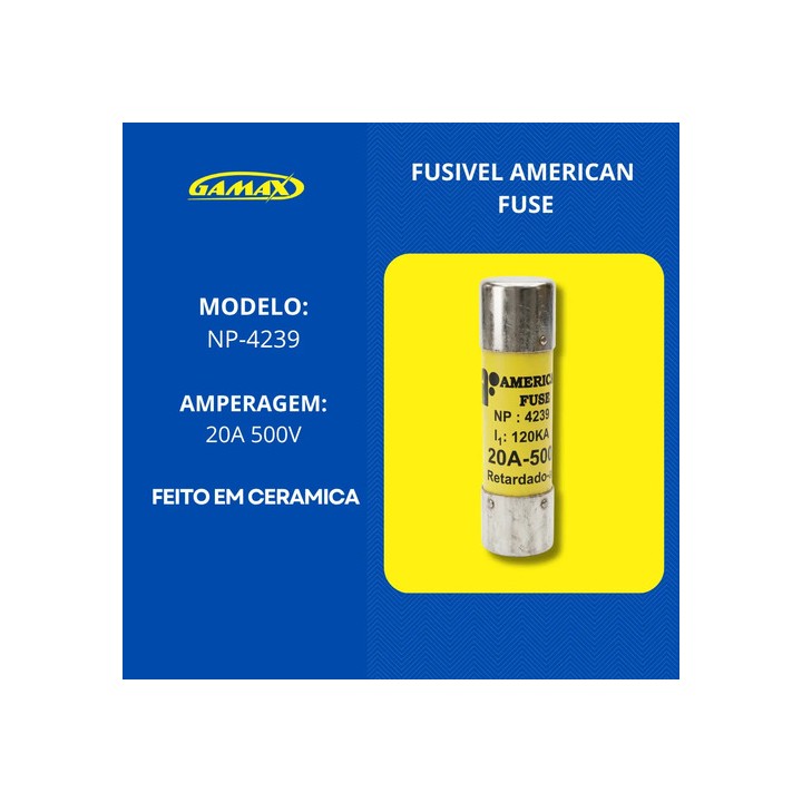 Fusível American Fuse Np 4239 20a 500v 500v