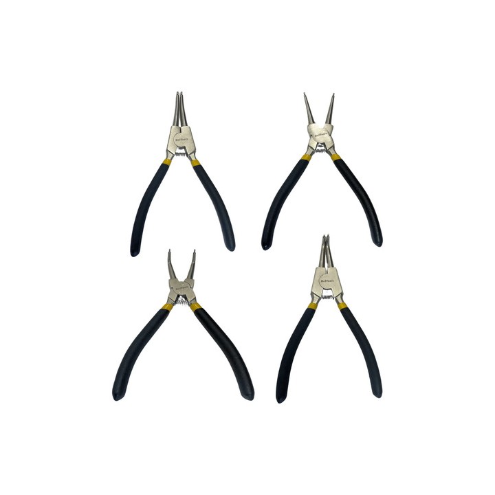 Kit Com 4 Alicates Anéis Beltools Interno Externo Reto Curvo