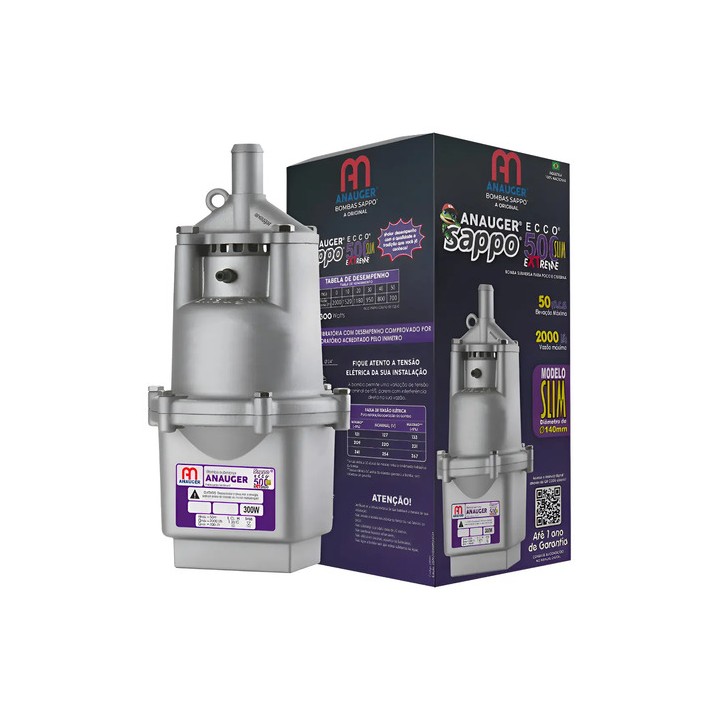 Bomba De Poço Anauger 500 Ecco 220v Prateado 220v