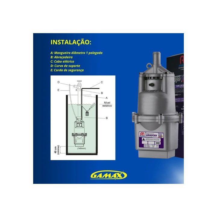 Bomba De Poço Anauger 500 Ecco 220v Prateado 220v