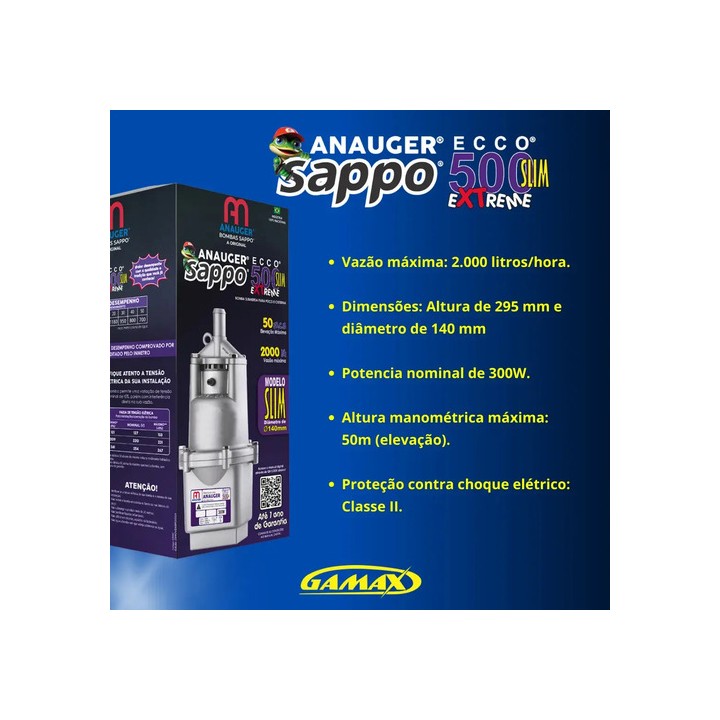 Bomba De Poço Anauger 500 Ecco 220v Prateado 220v