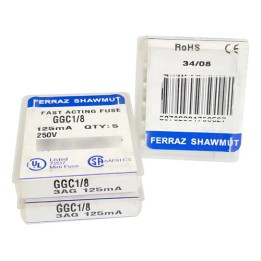 Fusível Ggc1/8 Ferraz Shawmut 125ma 250v 250v