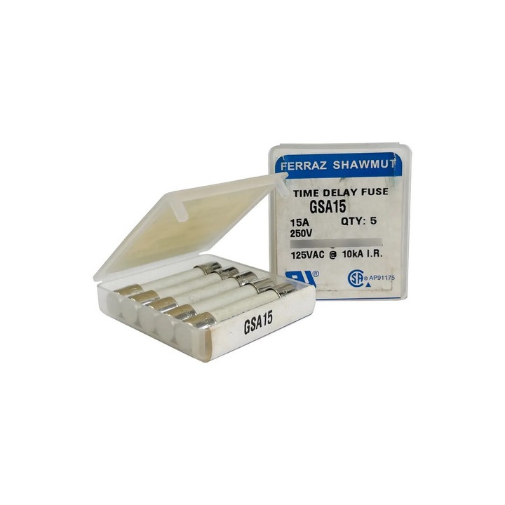 Fusível Ferraz Shawmut Gsa15 15a 250v Com 5 Unidades Lacrado 250v