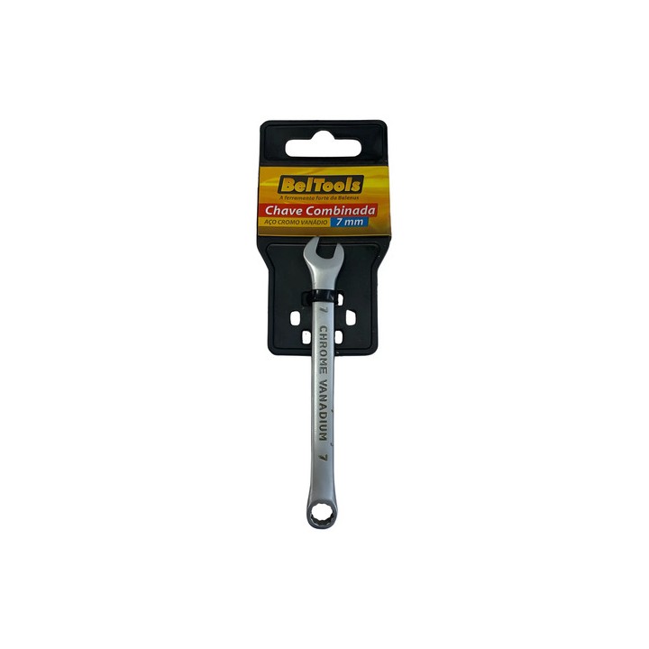 Chave Combinada 7mm Beltools Em Aço Cromo Vanadio Cinza