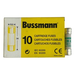 Fusível Cartucho Bussmann 10,3x38mm Am 20a C10m20 500vac 500v