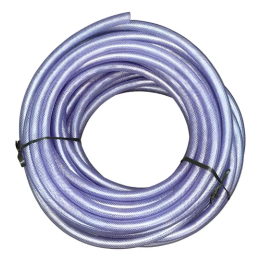 Mangueira Cristal De 1 Polegada Trançada Himaflex 50 Metros Branco