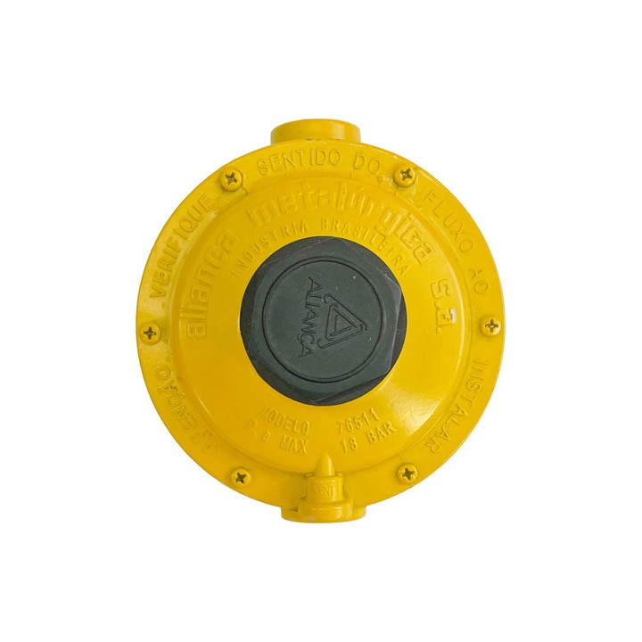 Regulador Gás Aliança 76511 Amarelo 12kg/h Estagio Unico