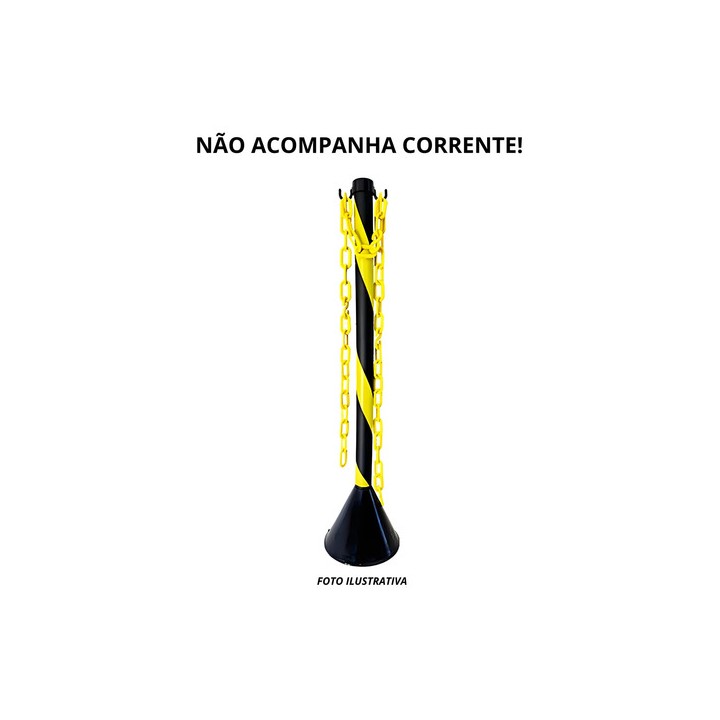 Organizador Filas - Pedestal - Preto E Amarelo Preto Amarelo