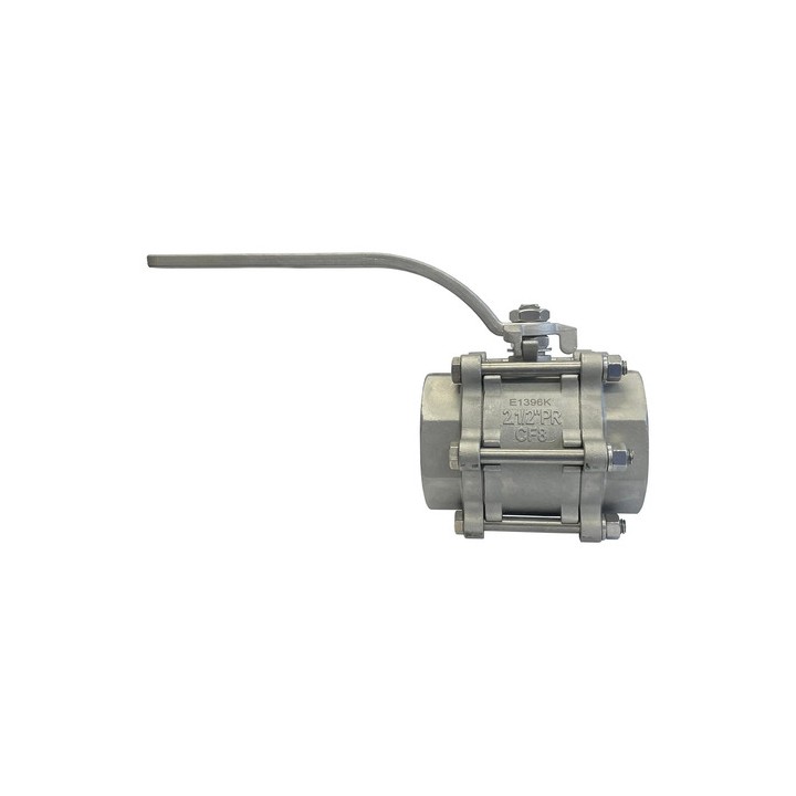Válvula Tripartida 2.1/2'' Inox Esfera Passagem Reduzida Mga