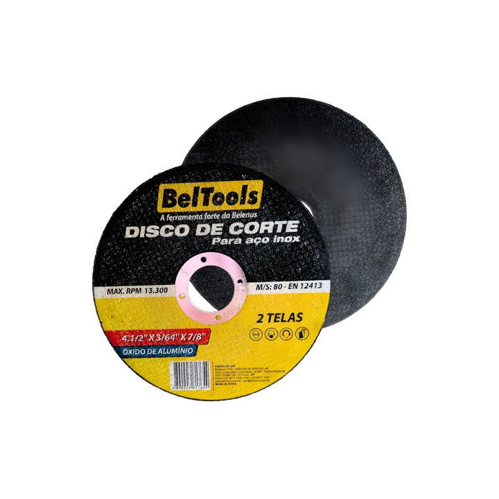 Kit 10 Disco De Corte Inox 4.1/2x7/8 Esmerilhadeira Beltools