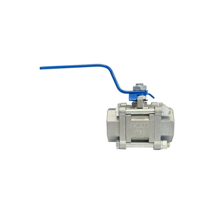 Válvula Tripartida Mga 1.1/4'' Aço Esfera Passagem Plena