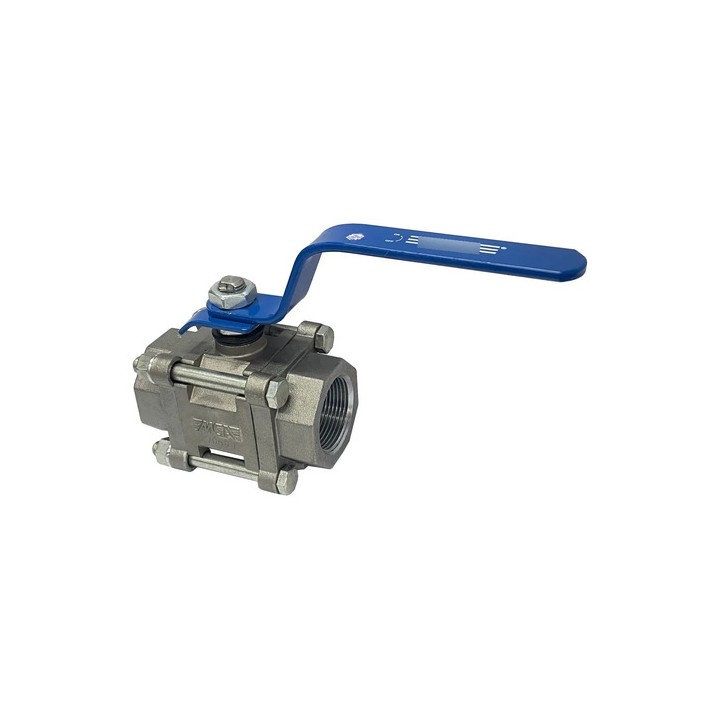 Válvula Tripartida Mga 1.1/4'' Aço Esfera Passagem Plena
