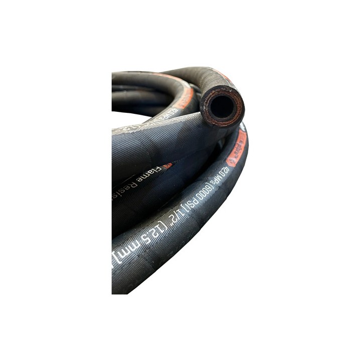 10m Mangueira Hidráulica 6000 Psi Trama Aço 1/2'' - R15 Preto
