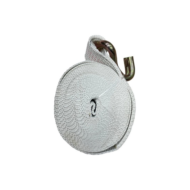 Conjunto Cinta Catraca Móvel 100mm 10 Toneladas Rodo Cordas Branco