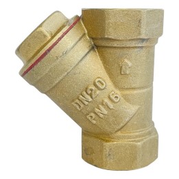 Filtro Y 3/4 Polegada Latão Com Tela De Aço Inox Pn16