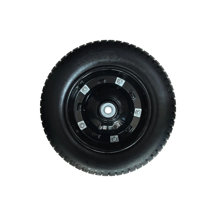 Roda Maciça Completa 3,25''/3,50 X 8'' Furo 5/8'' Vonder Prateado