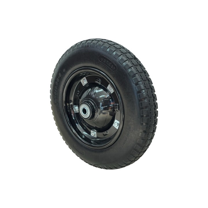 Roda Maciça Completa 3,25''/3,50 X 8'' Furo 5/8'' Vonder Prateado