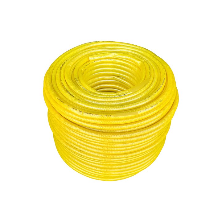 40 Metros Mangueira Jardim 1/2'' Trançada De Pvc E Silicone Amarelo