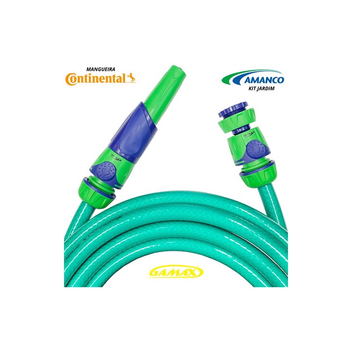 Mangueira Jardim Continental 1/2'' Kit Completo 30 Metros Verde