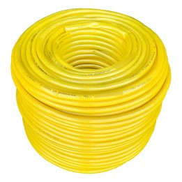 200 Metros Mangueira Jardim 1/2'' Trançada De Pvc E Silicone Amarelo
