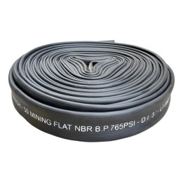 20 Metros Mangueira Irrigação Flat Especial 3'' Gommatech Preto