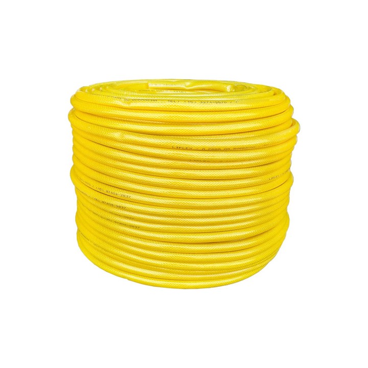 150 Metros Mangueira Jardim 1/2'' Trançada De Pvc E Silicone Amarelo