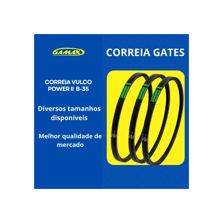 Correia B35 Gates Vulco Power - 3 Unidades