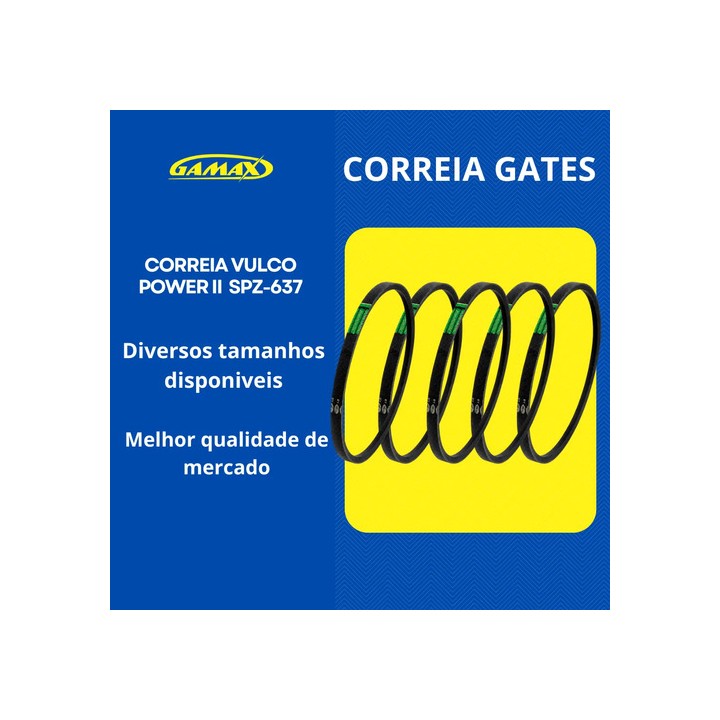 Correia Spz637 Gates Vulco Power - 5 Unidades