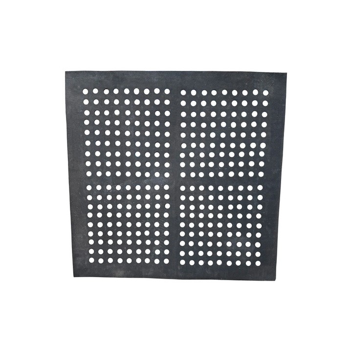 Estrado Segurança Borracha Vazado 22 X 1000 X 1000 Piso Boi Preto Vazado