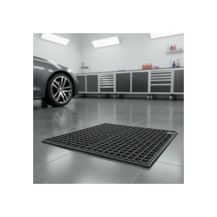 Estrado Segurança Borracha Vazado 22 X 1000 X 1000 Piso Boi Preto Vazado