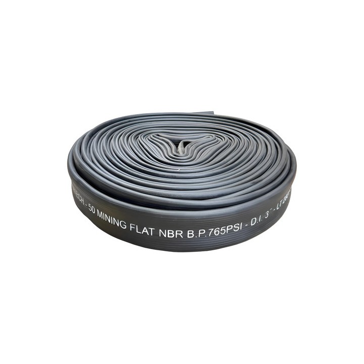 5 Metros Mangueira Irrigação Flat Especial 3'' Gommatech Preto