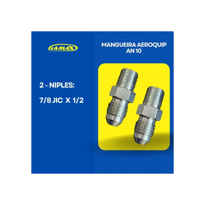 Mangueira Prensada Aeroquip An10 Óleo Turbina E Niples 7/8''