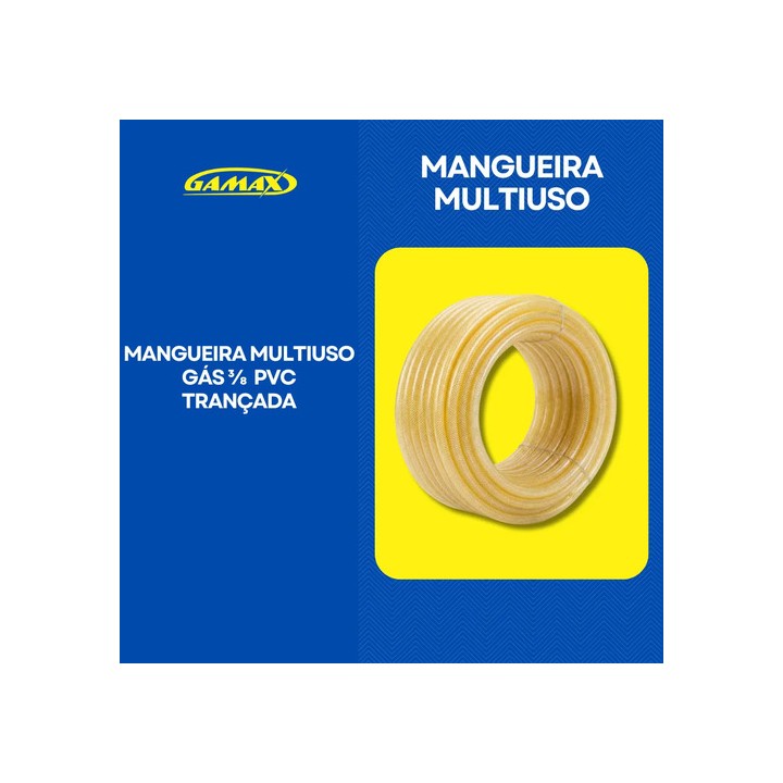 20 Metros Mangueira Multiuso Gás Cozinha 3/8 X 2,8 Trançada