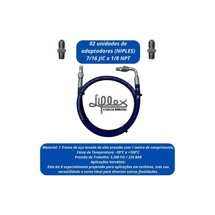 Mangueira E Adaptadores - Personalizada Trama De Aço Ou Inox