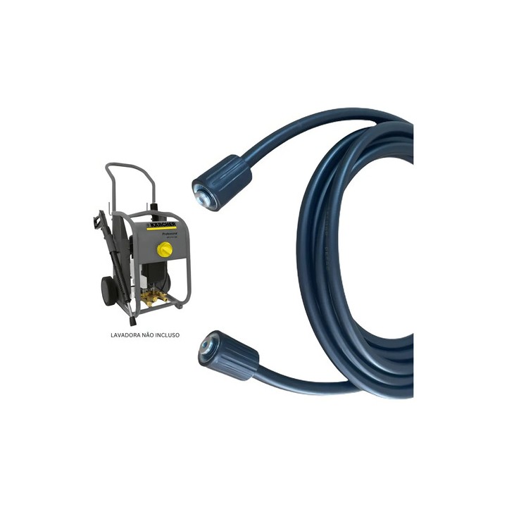 Mangueira C/ Trama De Aço Lavadora Karcher Hd6/15c 10 Metros