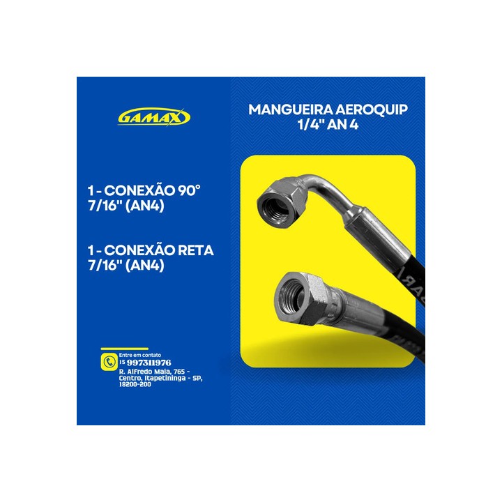 Kit Mangueira Aeroquip Óleo Turbina E Niples 1mt + 50cm
