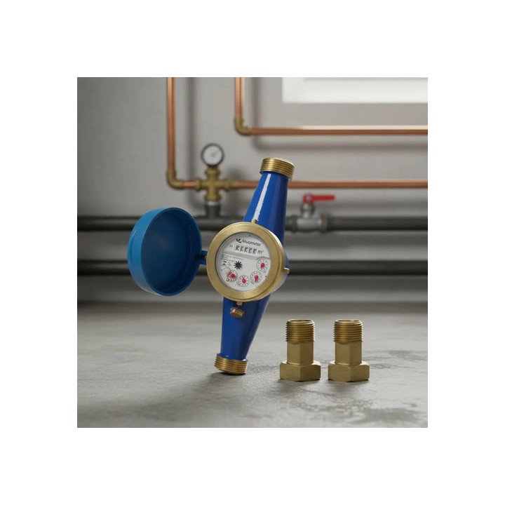 Hidrômetro Multijato 1.1/4'' X 1'' Dn25 10m³/h E Conexões