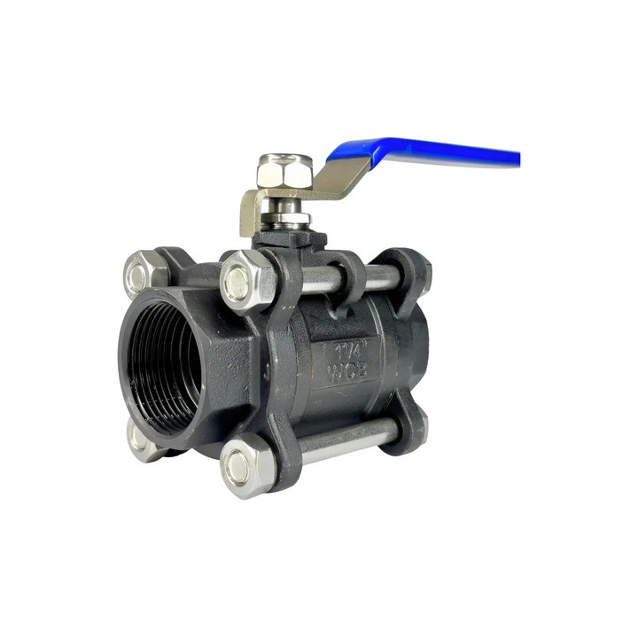 Válvula Registro Esfera Tripartida Aço Carbono 1.1/4 Gamax