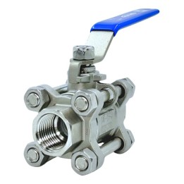 Valvula Esfera Tripartida Inox 1/2 Polegada Rosca Bsp Gamax