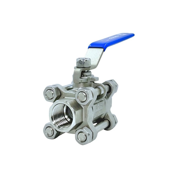 Valvula Esfera Tripartida Inox 1/2 Polegada Rosca Bsp Gamax