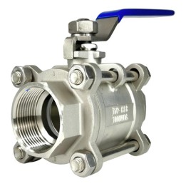 Válvula Registro Esfera Tripartida Inox 1.1/2 Pol Bsp Gamax